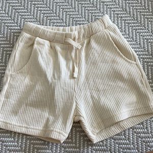 Zara cream color waffle shorts. 3-4. NWT